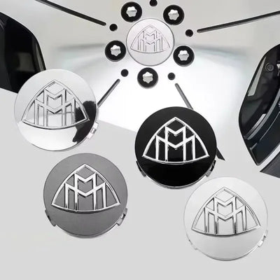 Emblèmes Jantes Maybach 75mm (Lot de 4) - vue de profil - Becquet Voiture