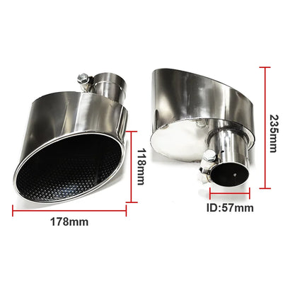 Embout d'Échappement Audi A3 A4 A5 A6 A7 - packshot studio - Becquet Voiture