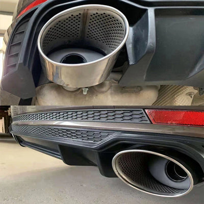 Embout d'Échappement Audi A4 A5 A6 A7 - installé sur véhicule - Becquet Voiture