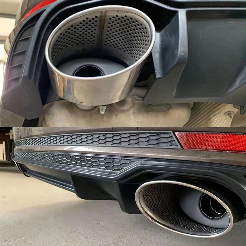 Embout d'Échappement Audi A4 A5 A6 A7 - installé sur véhicule - Becquet Voiture