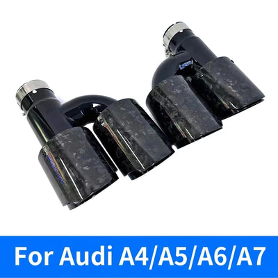 Embout d'Échappement Audi A4 A5 A6 A7 (réf. 2) - vue arrière - Becquet Voiture