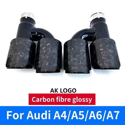 Embout d'Échappement Audi A4 A5 A6 A7 (réf. 2) - vue de dessus - Becquet Voiture