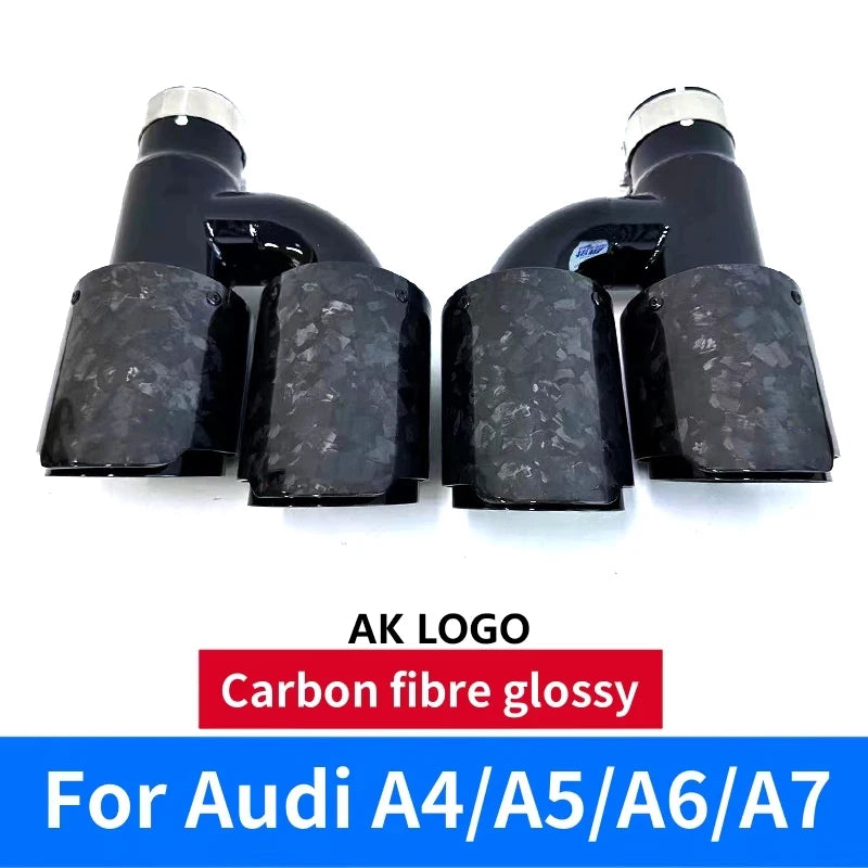 Embout d'Échappement Audi A4 A5 A6 A7 (réf. 2) - vue de dessus - Becquet Voiture