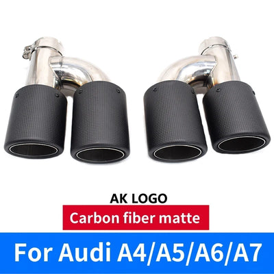 Embout d'Échappement Audi A4 A5 A6 A7 (réf. 2) - vue de face 2 - Becquet Voiture