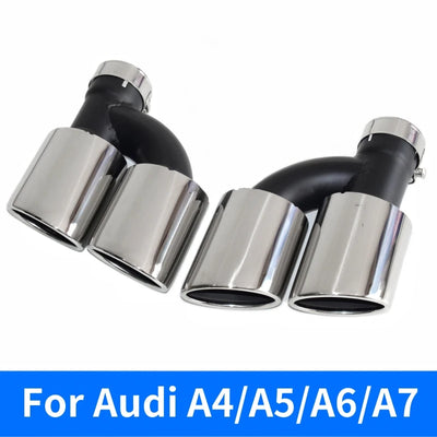 Embout d'Échappement Audi A4 A5 A6 A7 (réf. 2) - vue de profil - Becquet Voiture