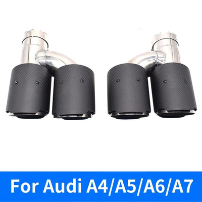 Embout d'Échappement Audi A4 A5 A6 A7 (réf. 2) - vue de trois-quarts - Becquet Voiture