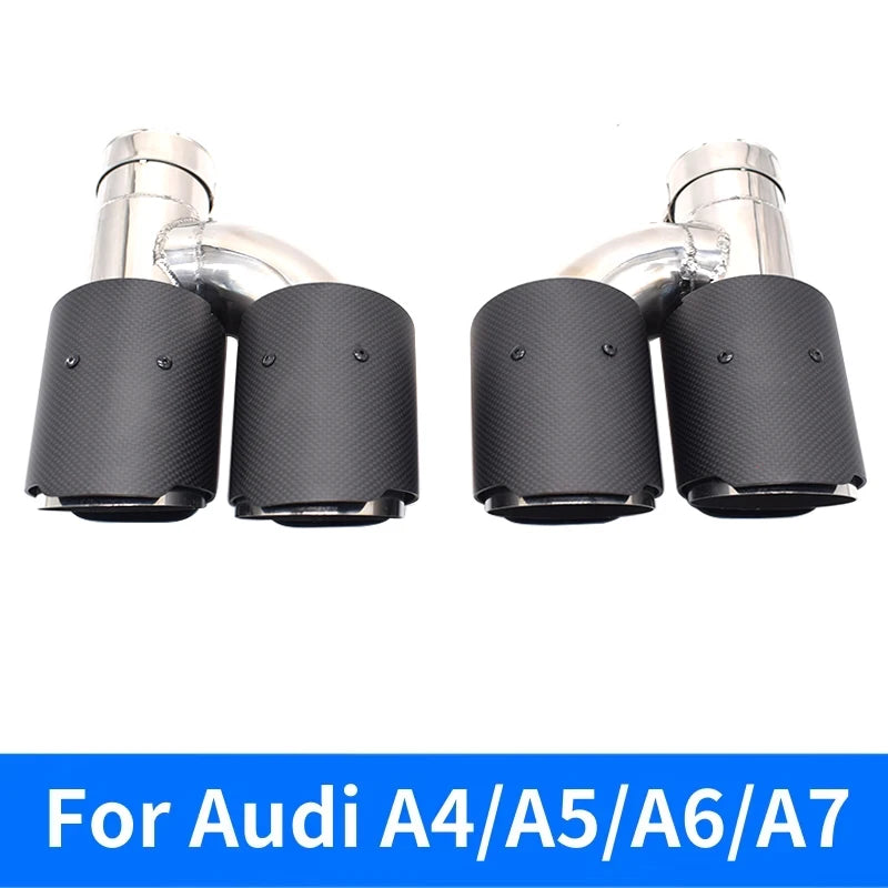 Embout d'Échappement Audi A4 A5 A6 A7 (réf. 2) - vue de trois-quarts - Becquet Voiture