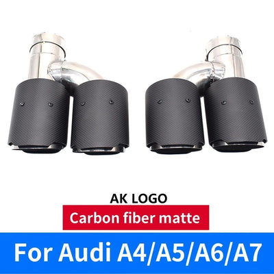 Embout d'Échappement Audi A4 A5 A6 A7 (réf. 2) - vue rapprochée - Becquet Voiture