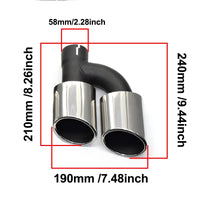 Embout d'Échappement Audi A4 A5 A6 A7 Style S4 S5 S6 - vue de trois-quarts - Becquet Voiture