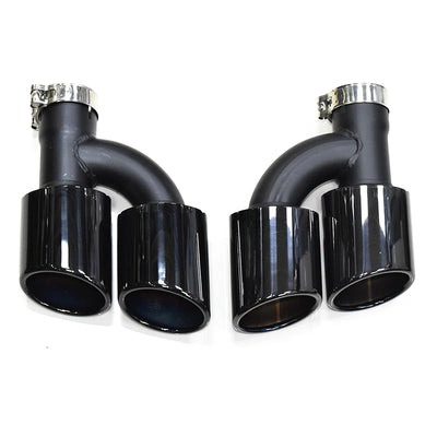 Embout d'Échappement Audi A4 A5 A6 A7 Style S4 S5 S6 - vue rapprochée - Becquet Voiture