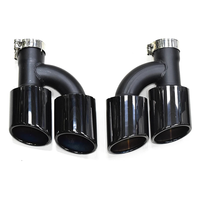 Embout d'Échappement Audi A4 A5 A6 A7 Style S4 S5 S6 - vue rapprochée - Becquet Voiture