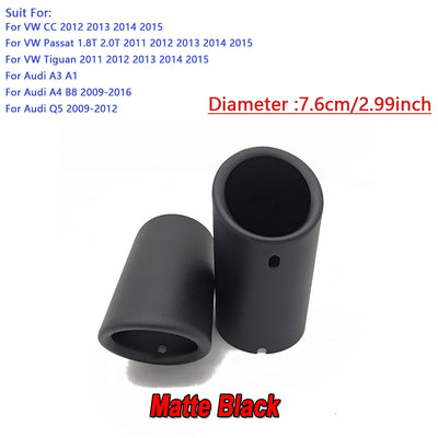 Embout d'Échappement Audi A4 B8 A3 8V - vue de face 2 - Becquet Voiture