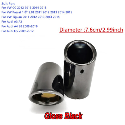 Embout d'Échappement Audi A4 B8 A3 8V - vue rapprochée - Becquet Voiture