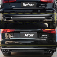 Embout d'Échappement Audi A6 A7 2016-2018 - vue de profil - Becquet Voiture
