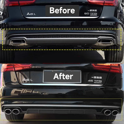 Embout d'Échappement Audi A6 A7 2016-2018 - vue de profil - Becquet Voiture