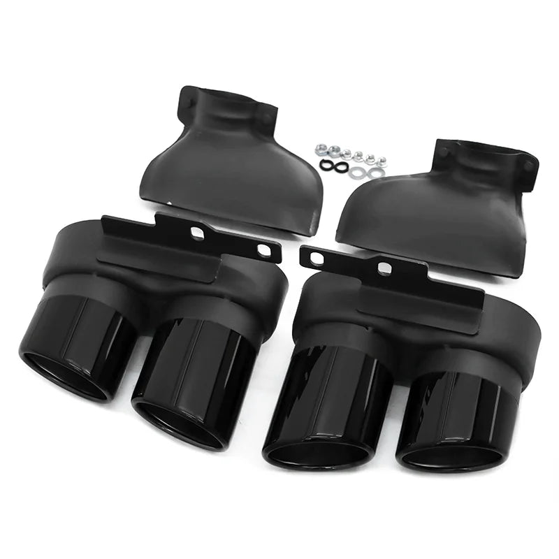 Embout d'Échappement Audi A6 A7 C8 Style S6 S7 - détail du montage - Becquet Voiture
