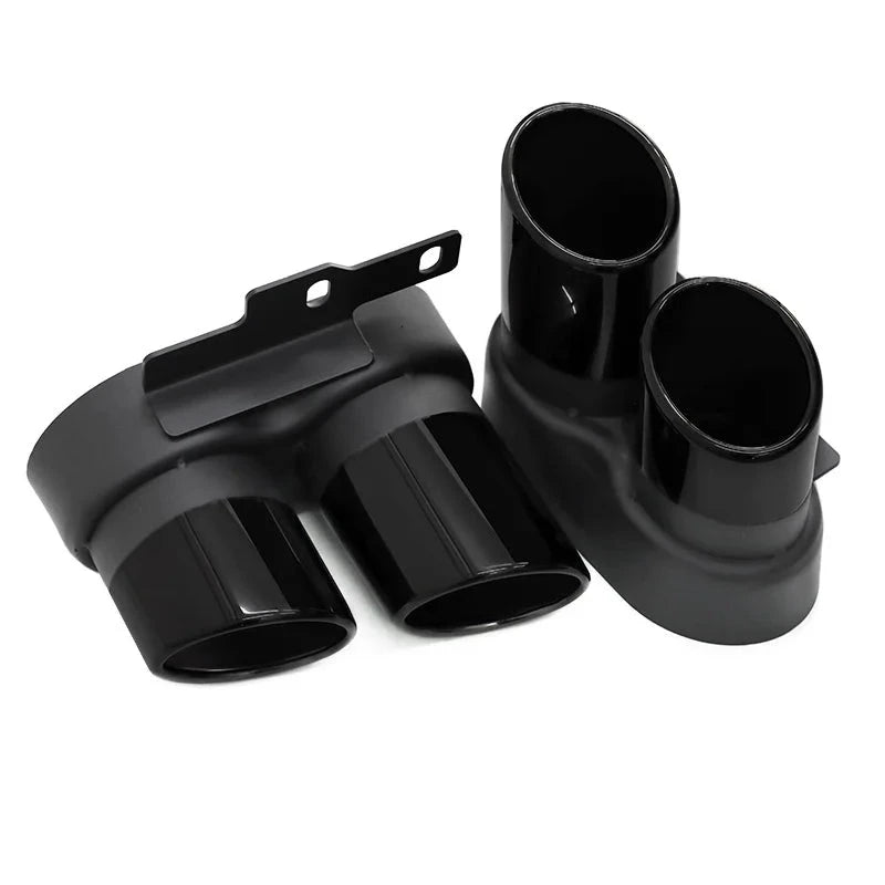 Embout d'Échappement Audi A6 A7 C8 Style S6 S7 - installé sur véhicule - Becquet Voiture