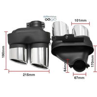 Embout d'Échappement Audi A6 A7 C8 Style S6 S7 - packshot studio - Becquet Voiture