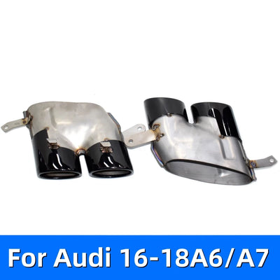 Embout d'Échappement Audi A6 A7 S6 S7 4 Sorties - packshot studio - Becquet Voiture