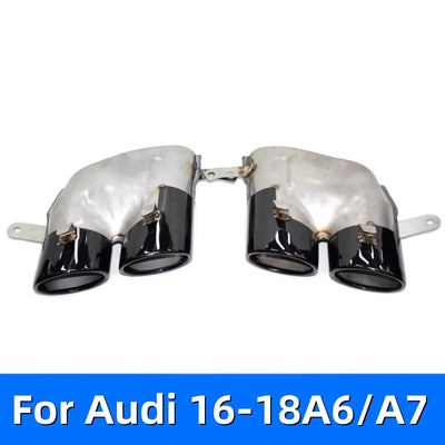 Embout d'Échappement Audi A6 A7 S6 S7 4 Sorties - vue arrière - Becquet Voiture