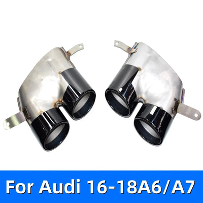 Embout d'Échappement Audi A6 A7 S6 S7 4 Sorties - vue de profil - Becquet Voiture