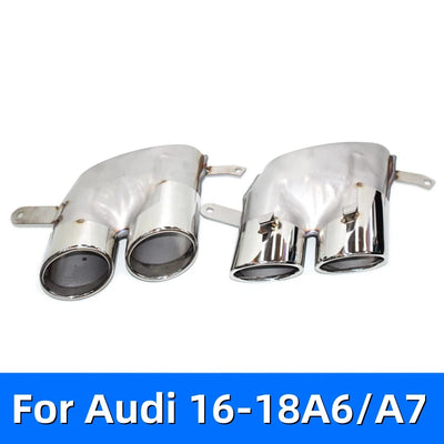 Embout d'Échappement Audi A6 A7 S6 S7 4 Sorties - vue de trois-quarts - Becquet Voiture