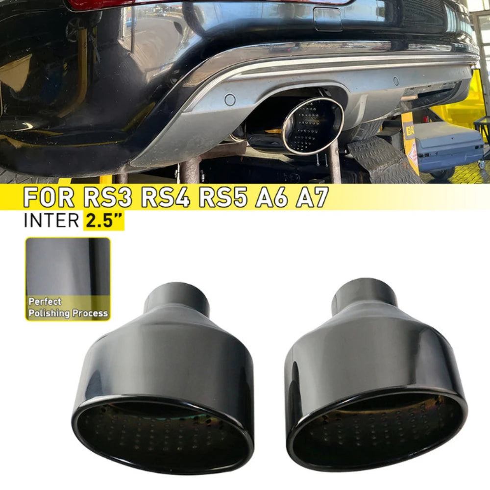 Embout d'Échappement Audi A6 A7 - vue de face - Becquet Voiture