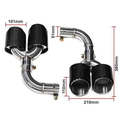 Embout d'Échappement Audi Q5 2021-2023 - vue de trois-quarts - Becquet Voiture