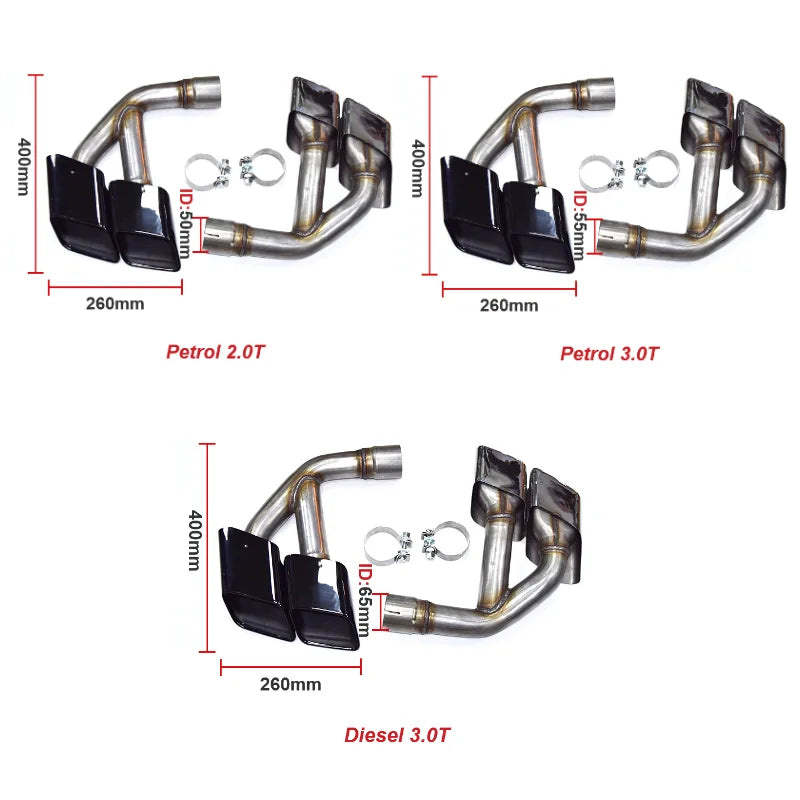 Embout d'Échappement Audi Q7 4M 2016-2019 - installé sur véhicule - Becquet Voiture