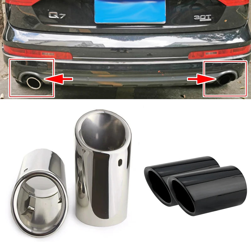 Embout d'Échappement Audi Q7 TDI Quattro 2006-2013 - vue de face - Becquet Voiture