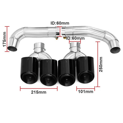 Embout d'Échappement Audi Q8 SQ8 - installé sur véhicule - Becquet Voiture