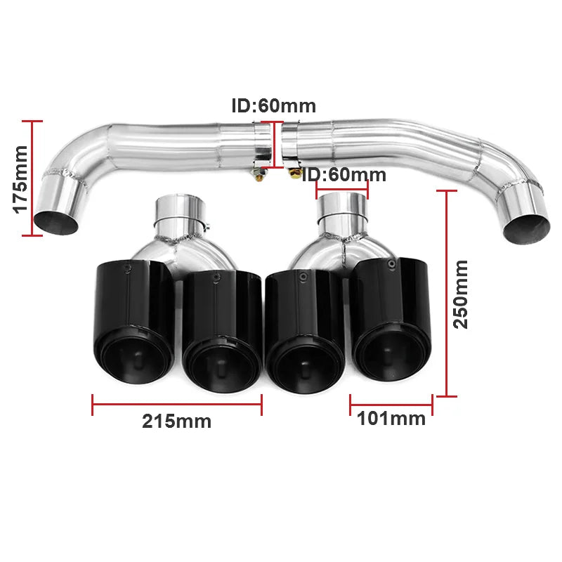 Embout d'Échappement Audi Q8 SQ8 - installé sur véhicule - Becquet Voiture