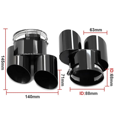 Embout d'Échappement BMW X5 G05 X6 G06 Quad - vue de trois-quarts - Becquet Voiture