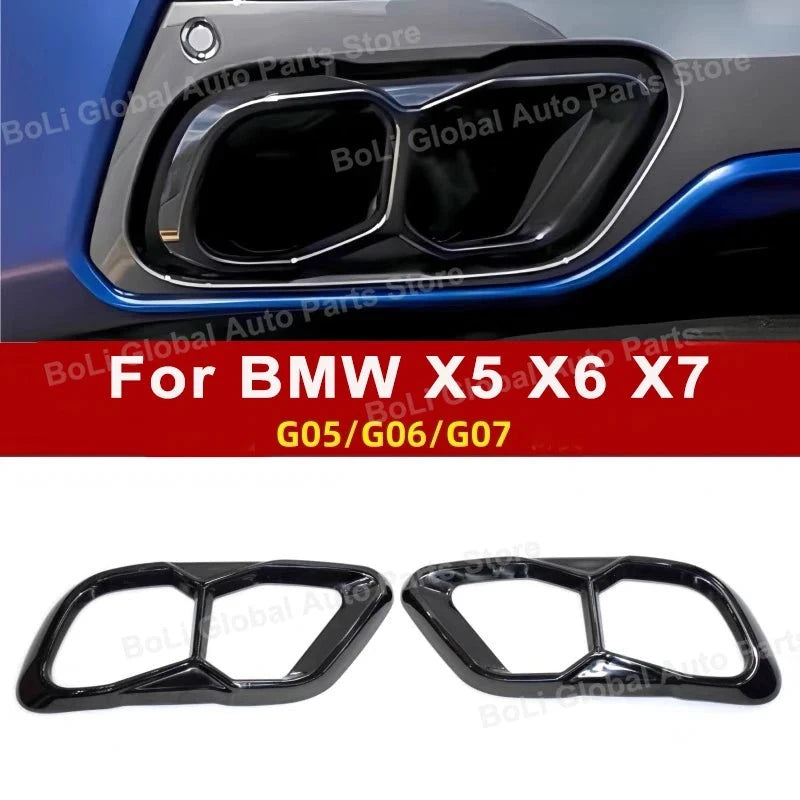 Embout d'Échappement BMW X5 X6 X7 G05 G06 G07 - vue de face - Becquet Voiture