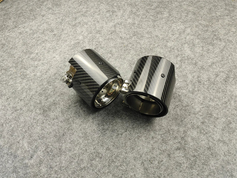 Embout d'Échappement Carbone BMW F20 F22 F32 F87 - vue de trois-quarts - Becquet Voiture
