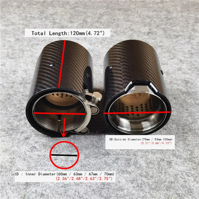 Embout d'Échappement Carbone BMW F20 F22 M135i M235i - vue de profil - Becquet Voiture