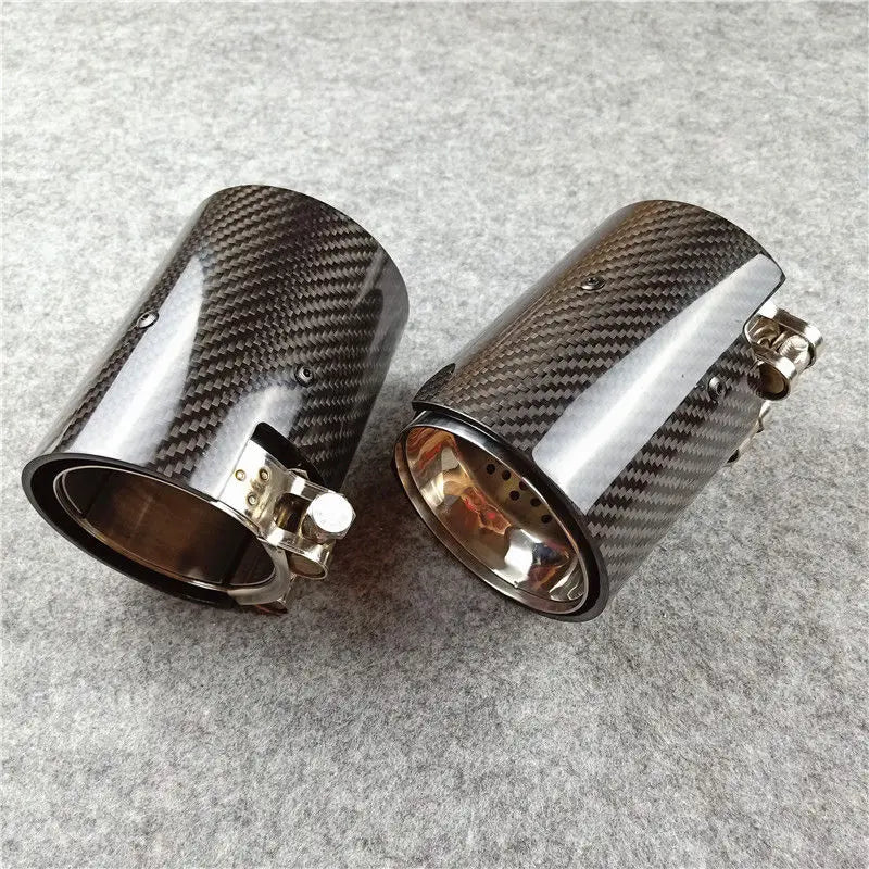 Embout d'Échappement Carbone BMW F20 F30 G20 G30 M2 M3 M4 - installé sur véhicule - Becquet Voiture