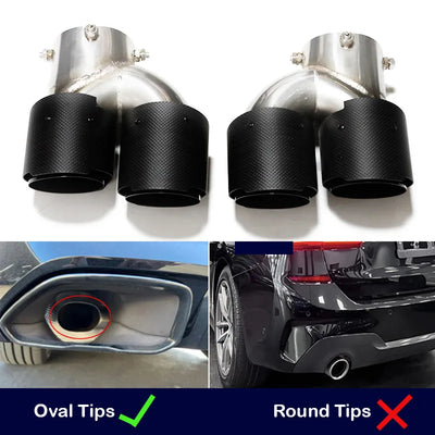 Embout d'Échappement Carbone BMW G20 G21 M340i - détail du montage - Becquet Voiture
