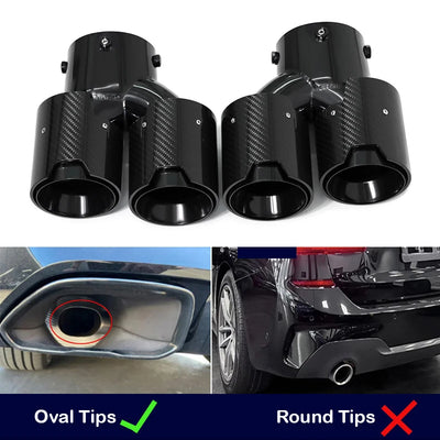 Embout d'Échappement Carbone BMW G20 G21 M340i - installé sur véhicule 2 - Becquet Voiture