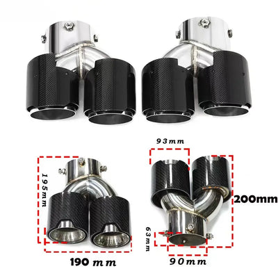 Embout d'Échappement Carbone BMW G20 G21 M340i M440i - vue arrière - Becquet Voiture