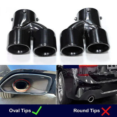 Embout d'Échappement Carbone BMW G20 G21 M340i - vue arrière 2 - Becquet Voiture