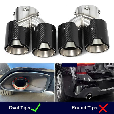 Embout d'Échappement Carbone BMW G20 G21 M340i - vue de dessus 2 - Becquet Voiture