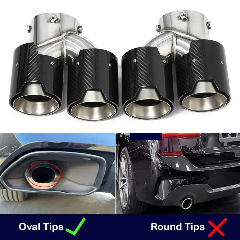 Embout d'Échappement Carbone BMW G20 G21 M340i - vue de dessus 2 - Becquet Voiture