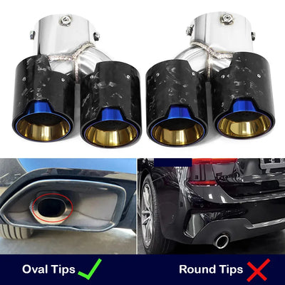 Embout d'Échappement Carbone BMW G20 G21 M340i - vue de dessus - Becquet Voiture