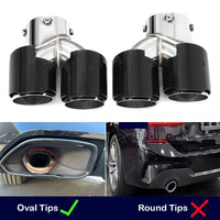 Embout d'Échappement Carbone BMW G20 G21 M340i - vue de face 2 - Becquet Voiture