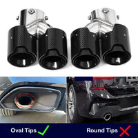 Embout d'Échappement Carbone BMW G20 G21 M340i - vue de profil 2 - Becquet Voiture