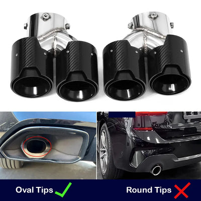 Embout d'Échappement Carbone BMW G20 G21 M340i - vue de profil 2 - Becquet Voiture
