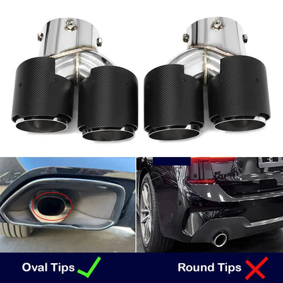 Embout d'Échappement Carbone BMW G20 G21 M340i - vue de profil 3 - Becquet Voiture
