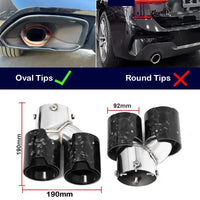 Embout d'Échappement Carbone BMW G20 G21 M340i - vue de profil - Becquet Voiture