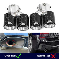 Embout d'Échappement Carbone BMW G20 G21 M340i - vue de trois-quarts 2 - Becquet Voiture